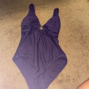 Purple ring one piece bathing suit